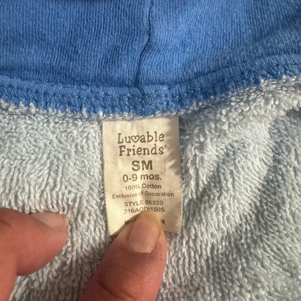 Luvable Friends Blue Baby Robe - Picture 3 of 3
